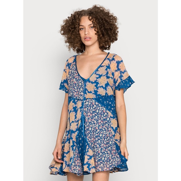 patchwork mini dress